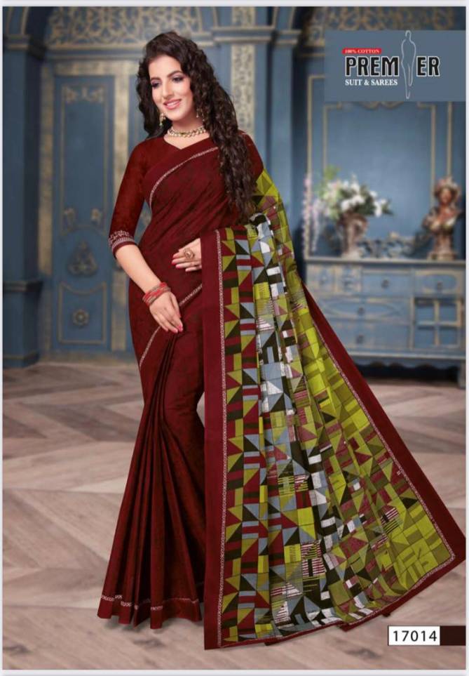 Premier Saravani 17 Printed Cotton Regular Wear Designer Saree Collection